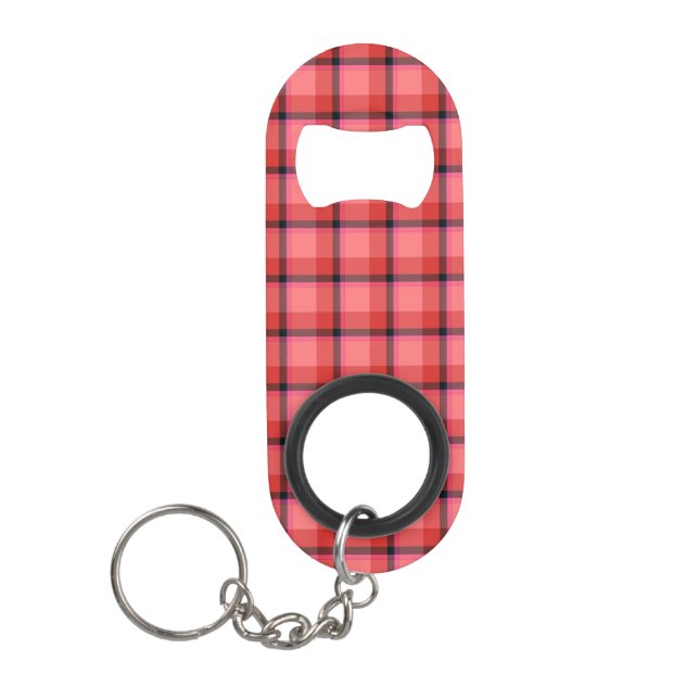 Tartan-Entwurf Schlüsselanhänger Flaschenöffner (Vorderseite)