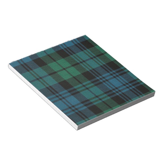 Tartan Fabric 5.5" x 6" Notepad - 40 Seiten Notizblock (angewinkelt)