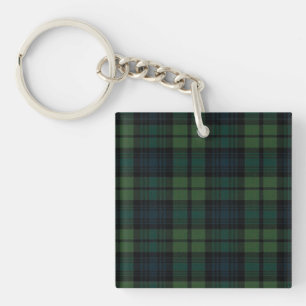 Tartan Fabric Acrylic Schlüsselanhänger