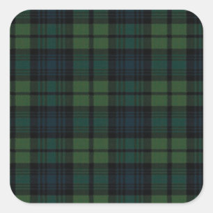 Tartan Fabric Square Stickers