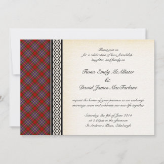 Tartan Faire-part de mariage