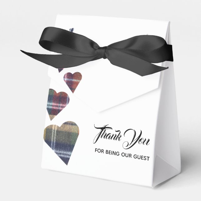 Tartan Favor Box Geschenkschachtel (Vorderseite)