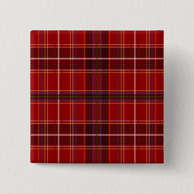 Tartan-Gewebe-Beschaffenheit Button (Vorderseite)