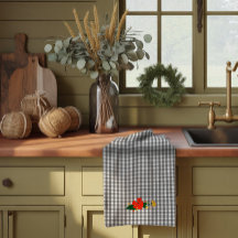 Tartan graues einfaches Wildblumenmuster