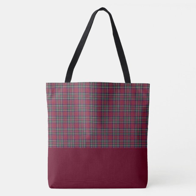 Tartan-große Taschen-Tasche Tasche (Vorderseite)