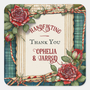 TARTAN HANDFASTING STICKERS FÜR GÜNSTIGE ENVELOPEN