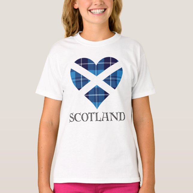Tartan Heart - Schottland T-Shirt (Vorderseite)