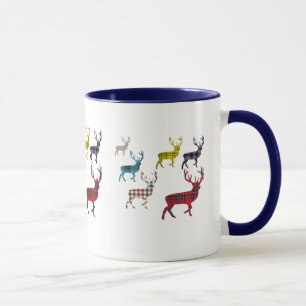 Tartan-Hirsch-Tasse Tasse