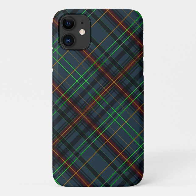 Tartan in blau, orange, grün... Case-Mate iPhone hülle (Rückseite)