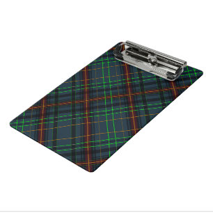 Tartan in blau, orange, grün... ... Über Mini Klemmbrett