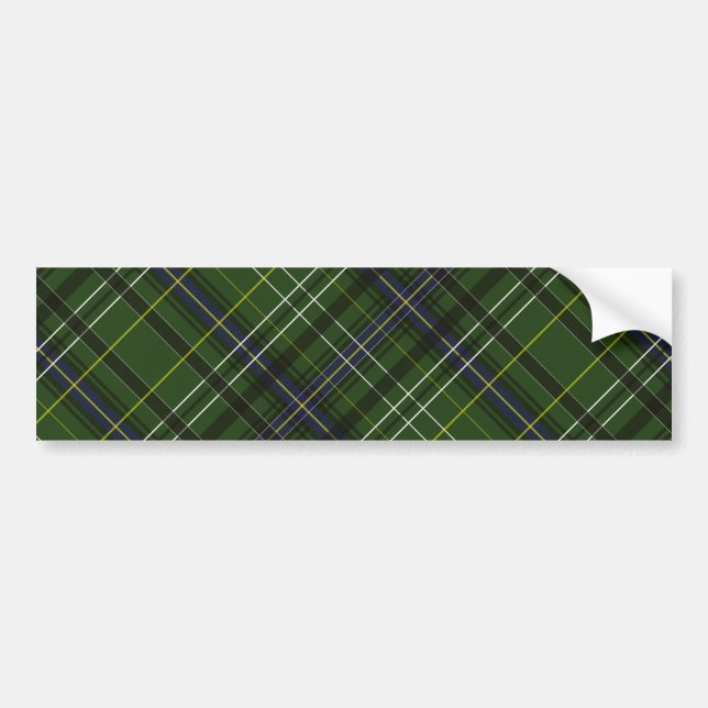 Tartan in grün autoaufkleber (Vorne)