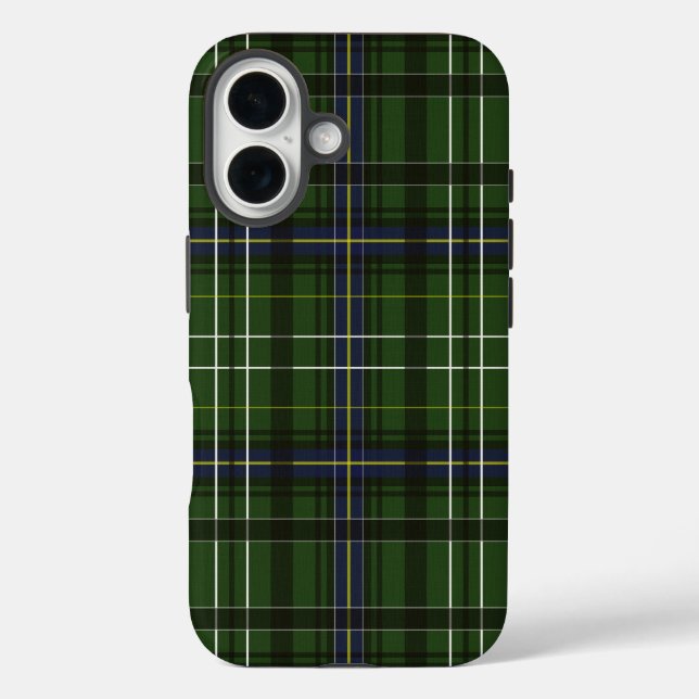 Tartan in grün iPhone 16 hülle (Rückseite)