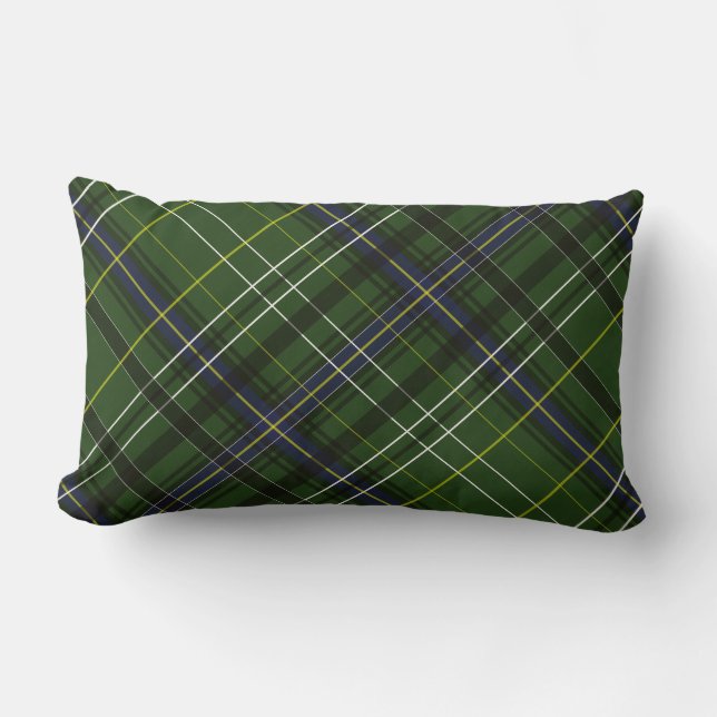 Tartan in grün lendenkissen (Vorderseite)