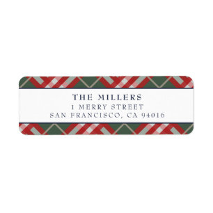 Tartan Kariert Address Labels Weihnachtsfeiertage