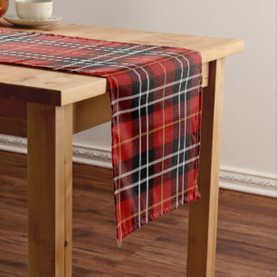 Tartan Kariert Black and Red Kurzer Tischläufer