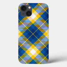 Tartan Kariert Blue Yellow