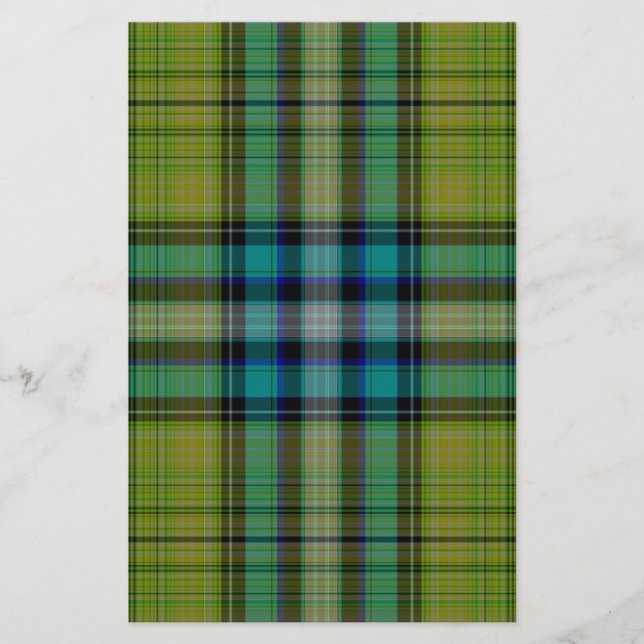 Tartan Kariert Briefpapier (Vorderseite)