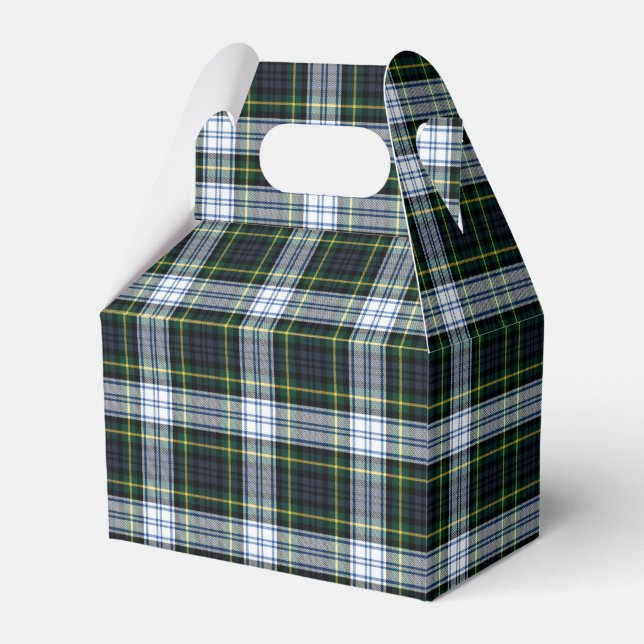 Tartan Kariert Clan Gordon White Green Party Geschenkschachtel (Vorderseite)
