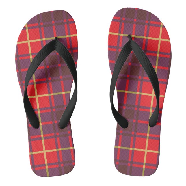 Tartan Kariert Flip Flops (Fußbett)