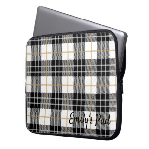 Tartan Kariert mit Name Laptopschutzhülle