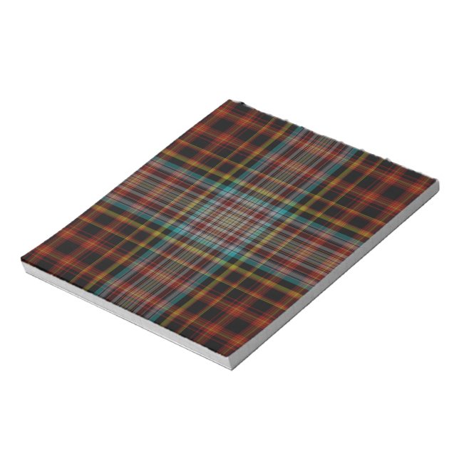 Tartan Kariert Notizblock (Rotiert)