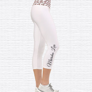 Tartan Kariert Om Symbol High Waisted Capri Leggin Leggings
