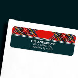 Tartan Kariert Red Christmas Address<br><div class="desc">Tartan Kariert Red Christmas Address label</div>