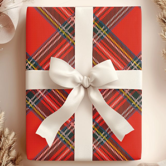 Tartan Kariert Red Christmas Geschenkpapier (Von Creator hochgeladen)