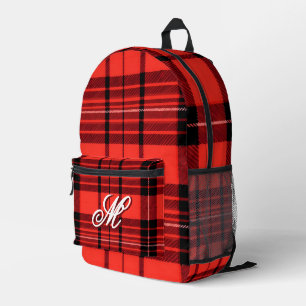 Tartan Kariert Red Traditional Modern Collection Bedruckter Rucksack