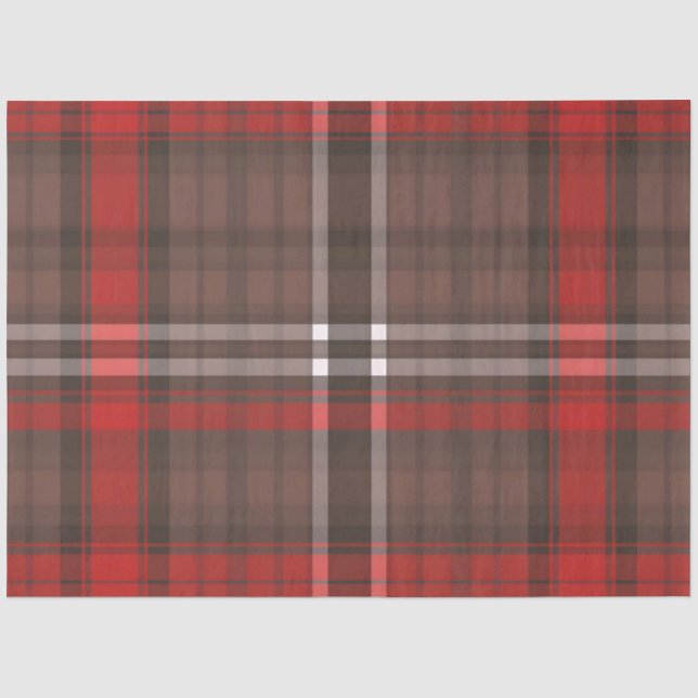 Tartan Kariert Red Traditional Trendy Collection Seidenpapier (Vorderseite)