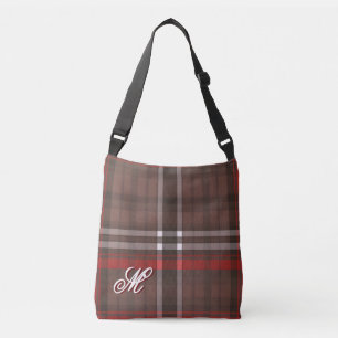 Tartan Kariert Red Traditional Trendy Collection Tragetaschen Mit Langen Trägern