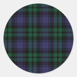 Tartan, Kariert Runder Aufkleber