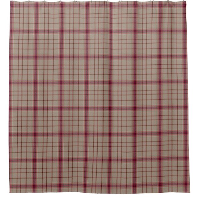 Tartan Kariert Scottish Kilt Duschvorhang (Vorderseite)