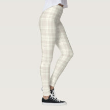 Tartan-karierte Creme u. Beige-Nr. 66