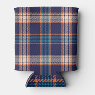 Tartan karierte, farbenfrohe Marinestextur. Dosenkühler