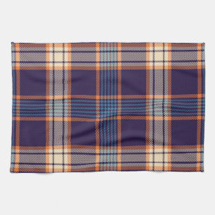 Tartan karierte, farbenfrohe Marinestextur. Geschirrtuch