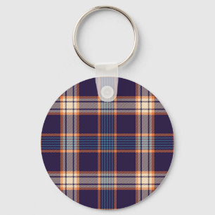 Tartan karierte, farbenfrohe Marinestextur. Schlüsselanhänger
