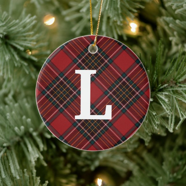 Tartan Karierte Keramik Ornament (Baum)