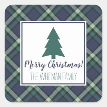 Tartan Karierte Weihnachten, Marine und Grüne Feie