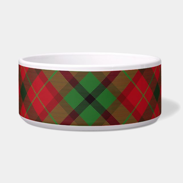 Tartan-karierter Feiertags-festliches Weihnachten Napf (Vorderseite)