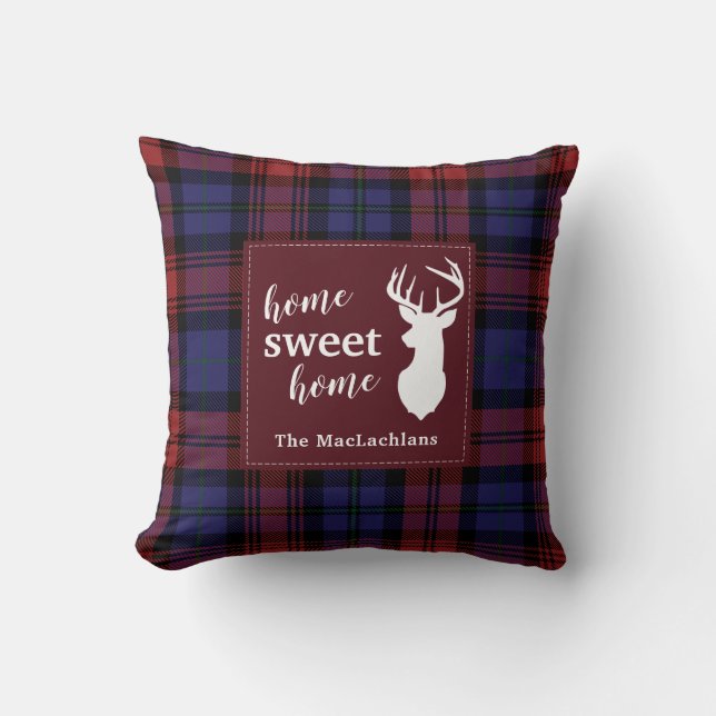 Tartan Karierter Weihnachtsklan MacLachlan Persona Kissen (Vorderseite)