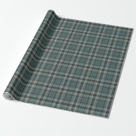 Tartan-kariertes Blau, Schwarzes u. Brown-Nr. 58 Geschenkpapier