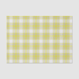 Tartan-kariertes Gelb-, Graues u. Weiß-Nr. 63 Seidenpapier