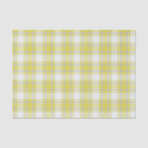 Tartan-kariertes Gelb-, Graues u. Weiß-Nr. 63 Seidenpapier