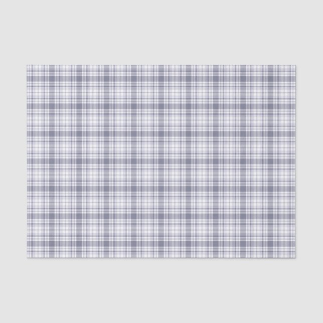Tartan-kariertes Lila u. Weiß-Nr. 61 Seidenpapier (Vorderseite)