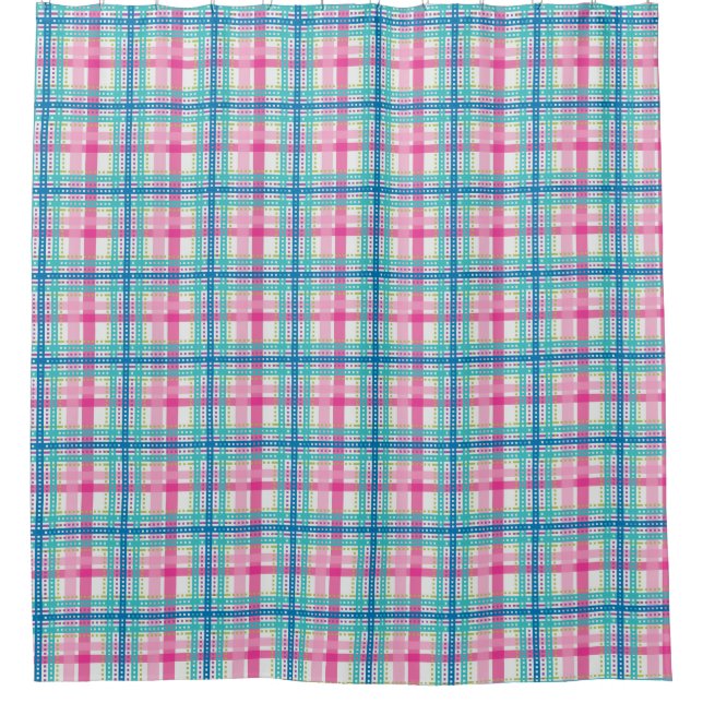 Tartan, kariertes Muster Duschvorhang (Vorderseite)