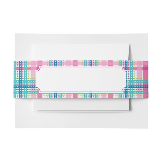 Tartan, kariertes Muster Einladungsbanderole (Vorderseite Beispiel)