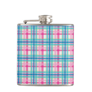 Tartan, kariertes Muster Flachmann
