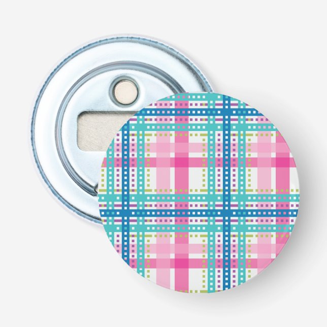 Tartan, kariertes Muster Flaschenöffner (Vorderseite)
