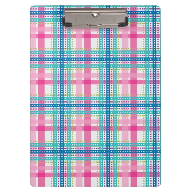 Tartan, kariertes Muster Klemmbrett (Vorderseite)